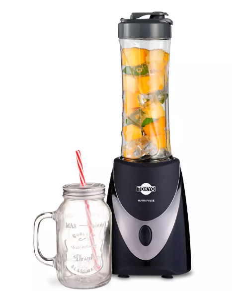 Licuadora Tokyo Nutri Pulse Pro hoppie 600ml + 1 Vaso Vidrio de 500ml
